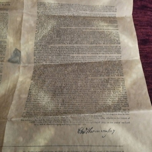 Ordinance of 1787 used, Northwest Territory