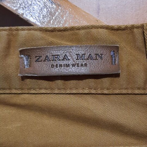 Zara Man Cotton Pants Size 42 Like New Mustard