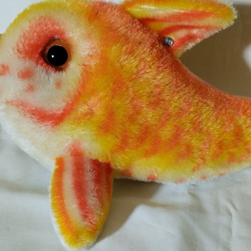 Steiff vintage plush fish like new, 1960s