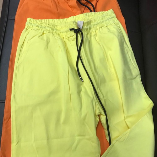 Spring pants with elastic waistband, like new, yellow and orange, set of 2