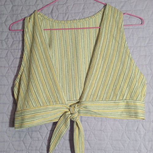 Top with Front Tie like new, yellow, size M