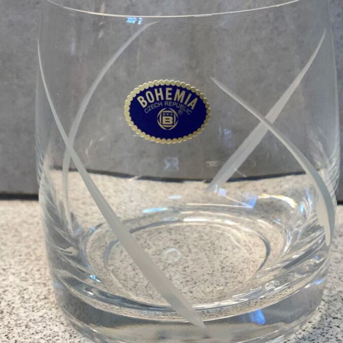 Bohemia Crystal Old Fashioned Whiskey Glasses new, set of 12