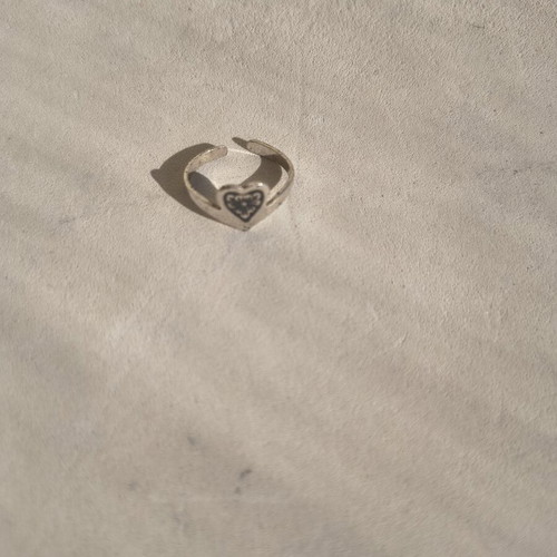 Silver 925 niello technique chevalier ring