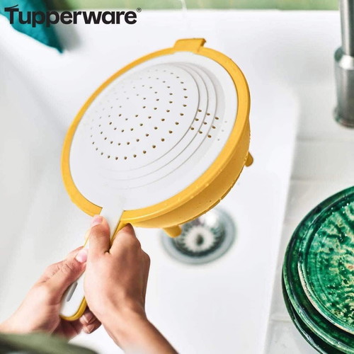 Tupperware double colander new, heat-resistant design