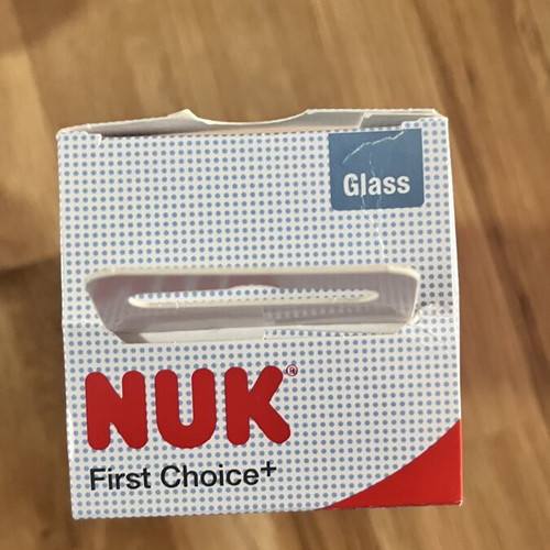 Nuk glass baby bottle and two pacifiers new