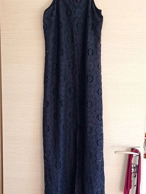 Μακρύ δαντελένιο φόρεμα Lynne μεταχειρισμένο, μέγεθος small, μαύρο