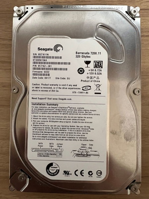 Seagate Barracuda 320GB ST3320613AS μεταχειρισμένος σκληρός δίσκος