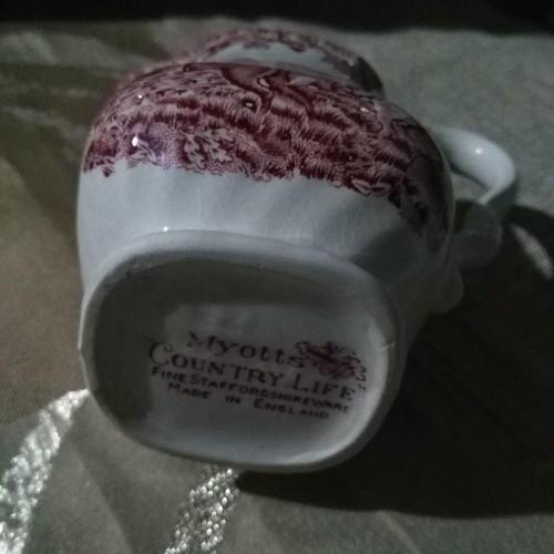 Vintage porcelain milk jug used Myotts Country Life