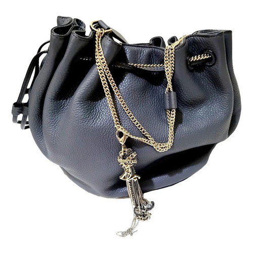 Love Power drawstring shoulder bag Diane Von Fürstenberg, gray leather