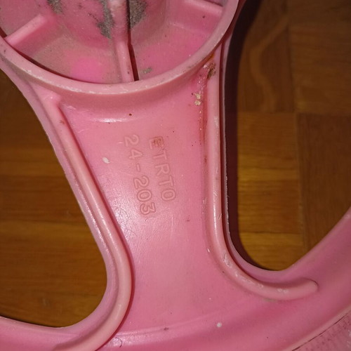 Front 12-inch plastic pink bicycle rim used Italian brand