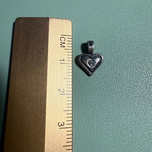 Handmade 925 silver heart pendant like new