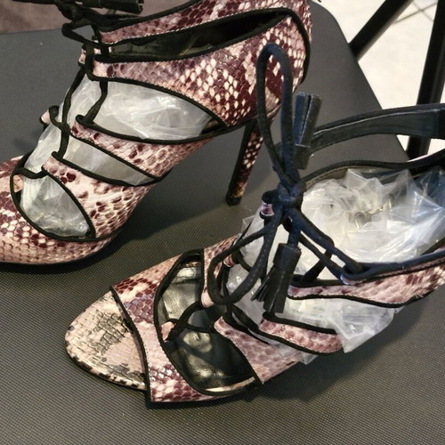 Zara snake print sandals, size 39, 11 cm heel