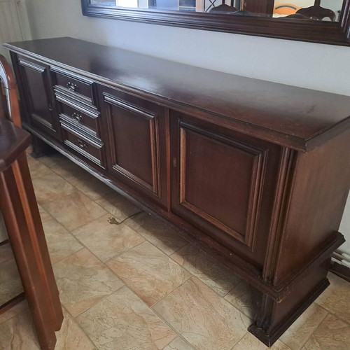 Sideboard with mirror like new, solid walnut wood