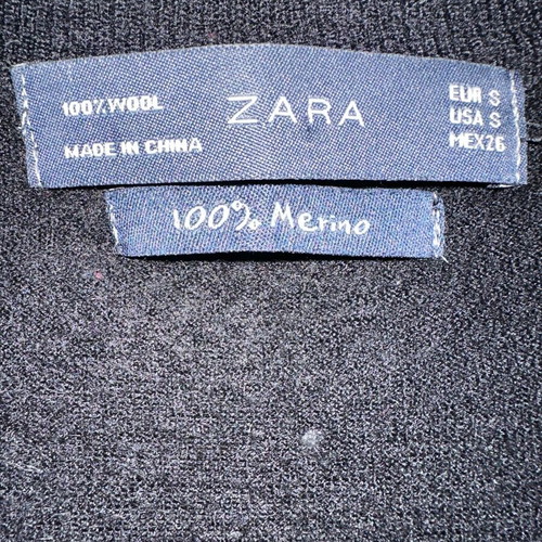 Zara cardigan 100% merino wool, like new, black