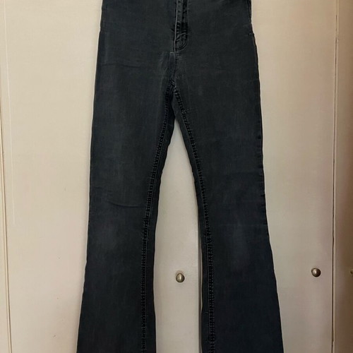 Skinny flare jeans Zara Large 40 EU like new, grey-black