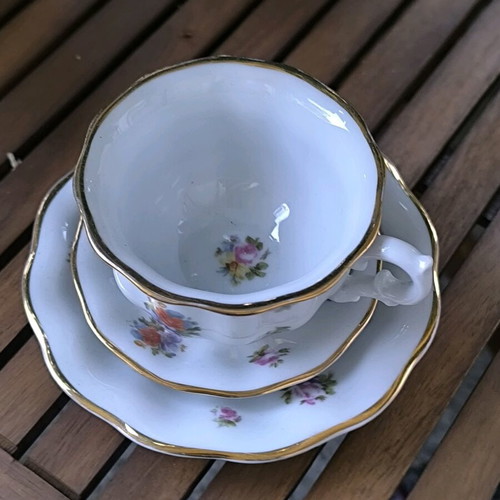 German porcelain triple tea and coffee set Fürstenberg Brunsviga like new