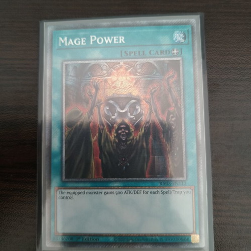 Yu-Gi-Oh Mage Power Platinum Secret Rare Card like new