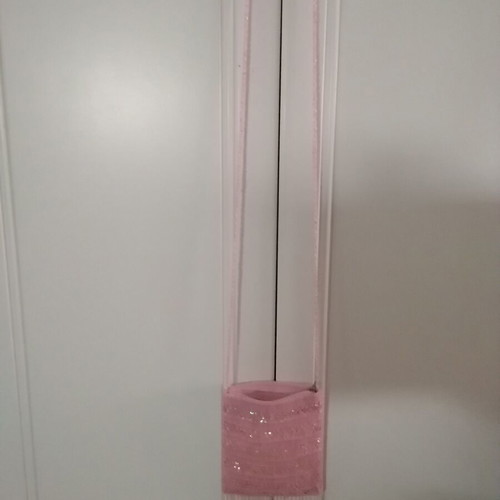 Girls' bag like new, pink with sequins and fringes