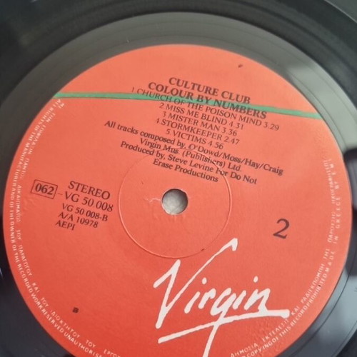 Culture Club Colour by Numbers vinyl used