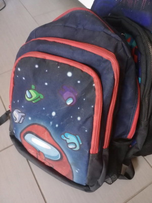 Brawlstars school bag used with three compartments and side pocket