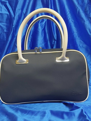 Vintage Lacoste Bowling bag new, navy blue PVC