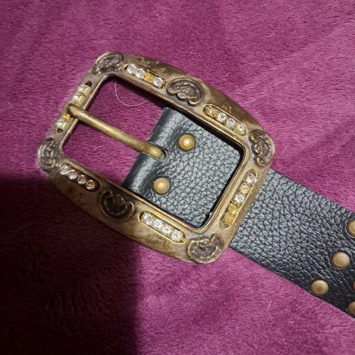 Vintage leather belts with rhinestones and stones, like new