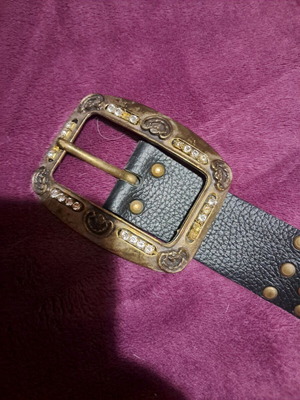Vintage leather belts with rhinestones and stones, like new