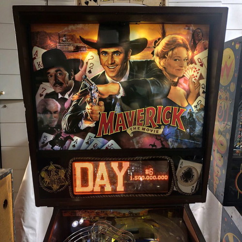 Pinball Flipper Maverick used with minor playfield wear