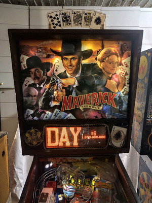 Pinball Flipper Maverick used with minor playfield wear