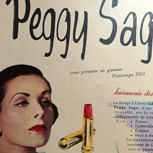 Original vintage Peggy Sage paper ad 1953 like new