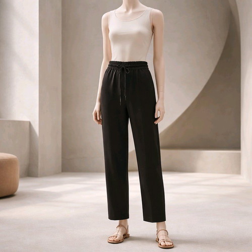 Mango black trousers size M like new, loose fit