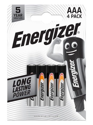 Energizer Everyday αλκαλικές μπαταρίες AAA, συσκευασία 4 τεμαχίων