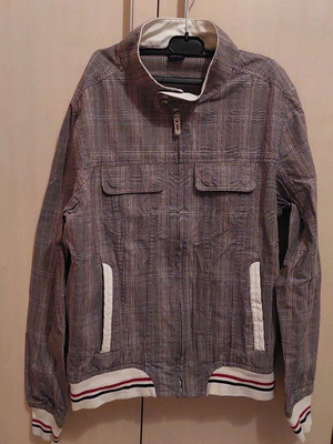 Μπουφάν Zara Man medium 100% βαμβακερό σαν καινούργιο, γκρι καρώ