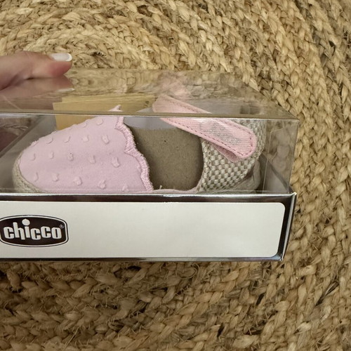Chicco Baby Shoes Size 19 Pink with Soft Fabric Sole
