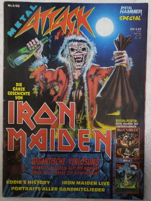 Metal Attack Iron Maiden Magazine used German edition 05/90 special