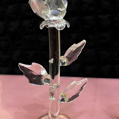 Decorative crystal flowers used, set of 2 pieces 15cm