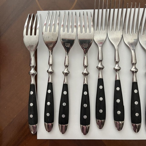 Cutlery set stainless steel new, 12 knives and 12 forks