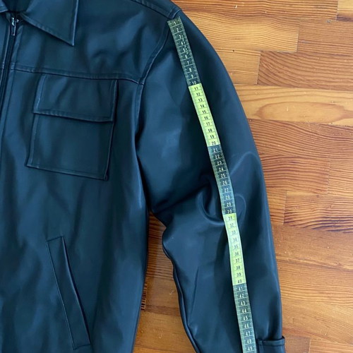 Leather jacket black large vintage used