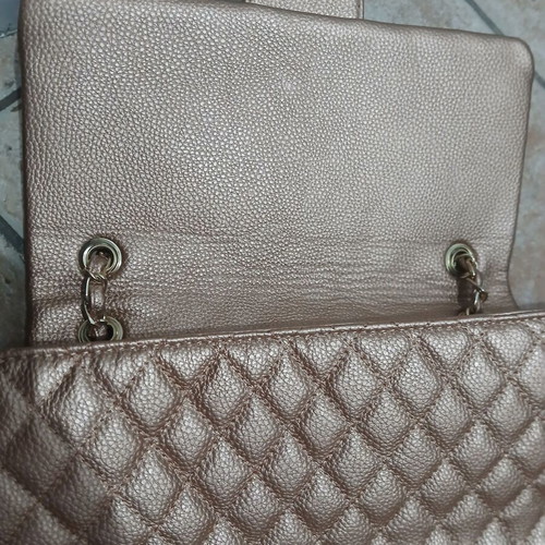 Women's shoulder bag, gold, large