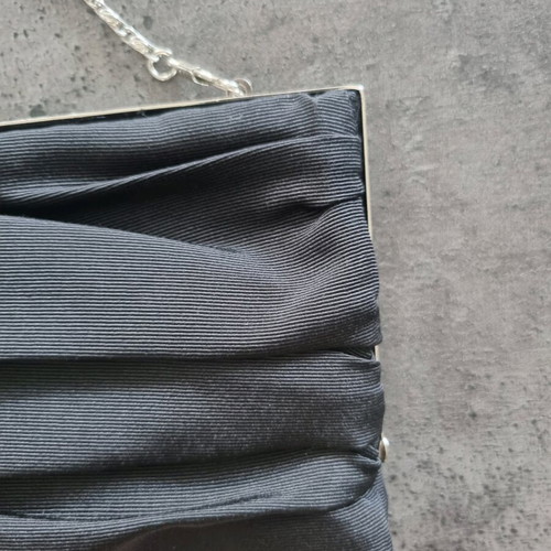 Achilleas Accessories clutch bag like new, black and silver