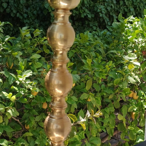 Brass Church Candleholder like new, decorative manual