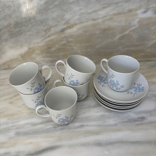 Ionia porcelain coffee set 12 pieces like new, vintage 90s
