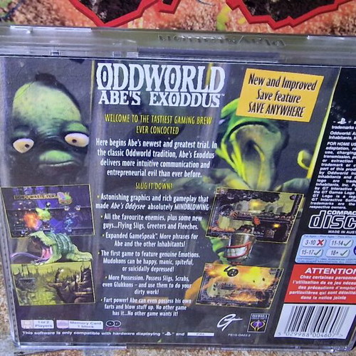 Oddworld Abe’s Exodus PlayStation 1 game