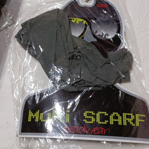 Multi scarf Polo gray, new, polyester