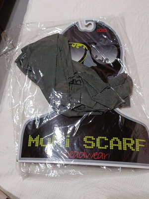 Multi scarf Polo gray, new, polyester