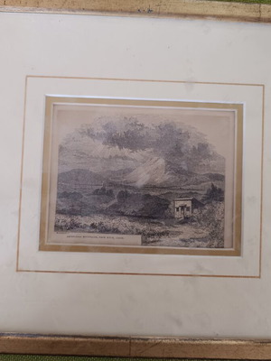 Set of 2 Authentic Antique Engravings 1850 Greek Landscapes like new