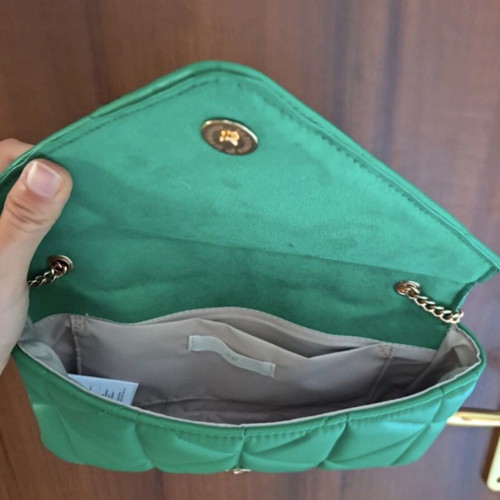 Shoulder bag H&M green, like new, leatherette