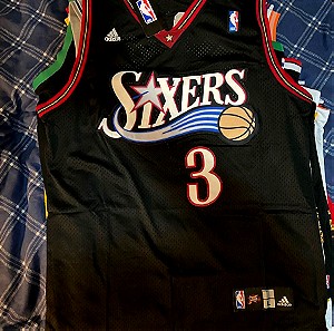 Allen Iverson 76ers NBA Jersey Black/Large (New)