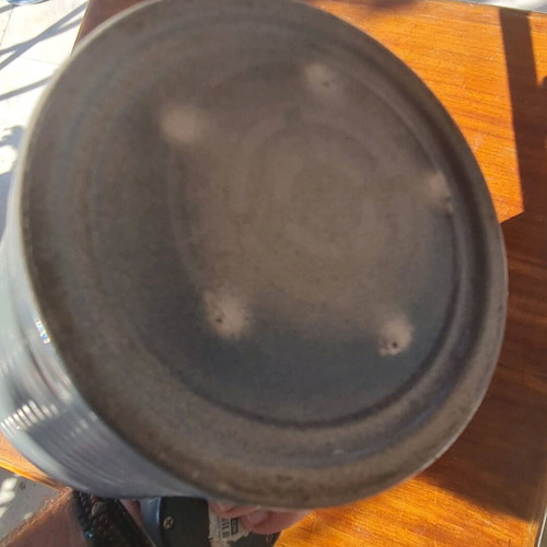 Small ceramic flowerpot with glazing, like new, no drainage hole