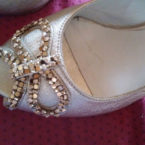 JB Bournazos New Leather Sandals Gold Size 37